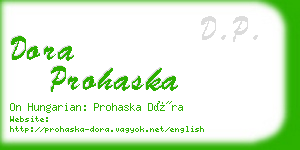 dora prohaska business card